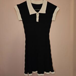 CIDER knit Wednesday Addams mini dress small